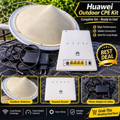 Huawei B315s-22 4G LTE Router + Doom Antenna + Power Bank Charger