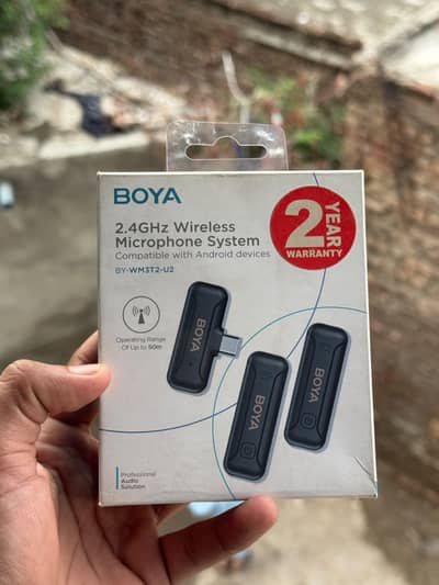 BOYA Wireless Microphone - 10/10 Condition (1 Year Warranty)