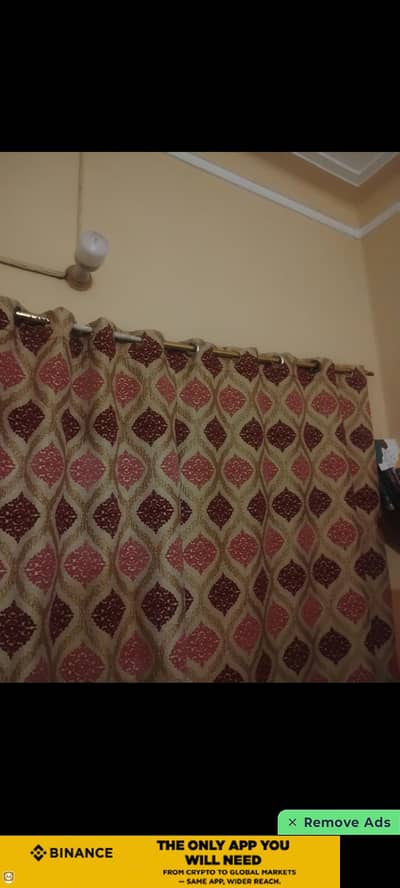 Premium Heavy jacquard Curtains, Double sided,Set of 4