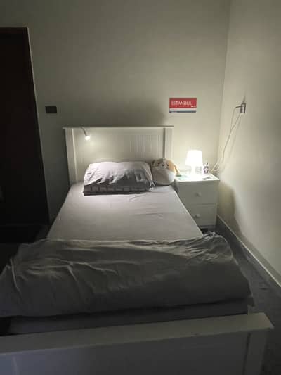 2 Single Beds with Side Table + 2 Mattresses Included