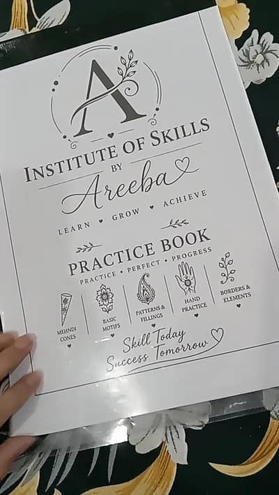 reusable mendhi practice book
