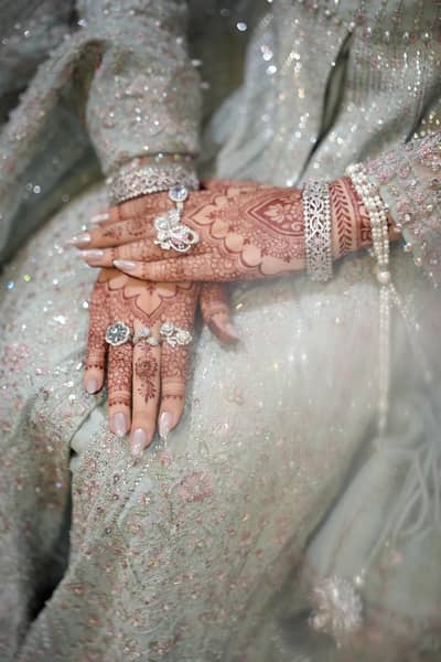 Batik Studio Walima Bridal Maxi 4Pc Dress Nile Sehra for Sale