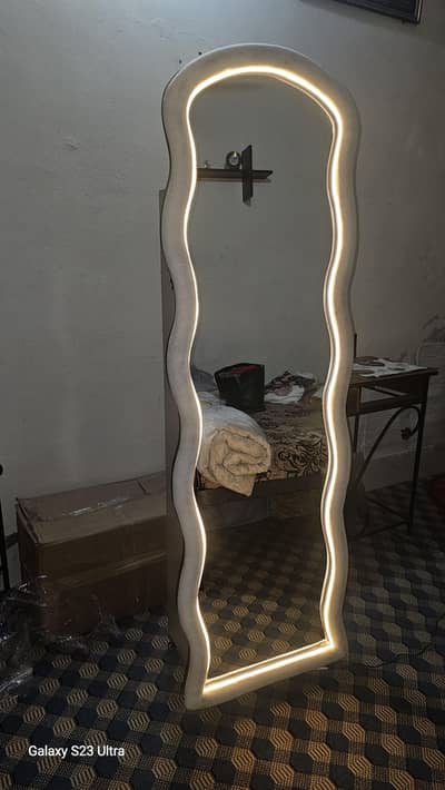 mirror with storage and light