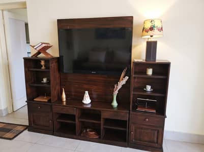 ​3-Piece Pure Wood TV Console Entertainment Unit – Excellent Condition