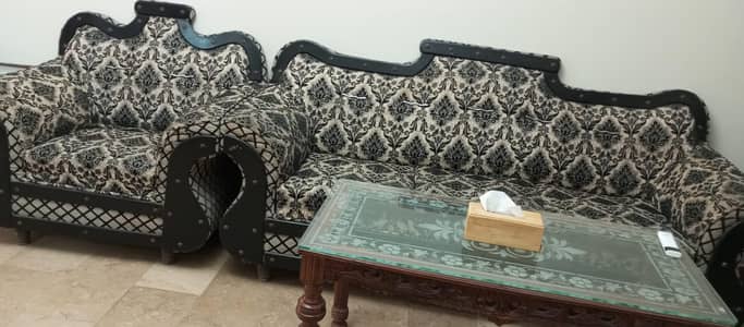 wooden sofa set
