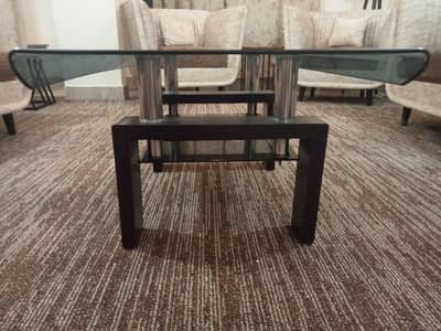 Modern Double Glass Coffee Table / Center Table for Living Room