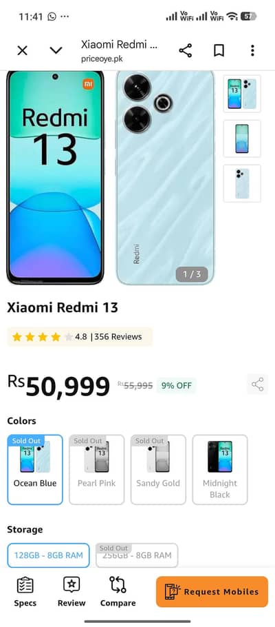 Xiaomi Redmi 13 8/128 full box