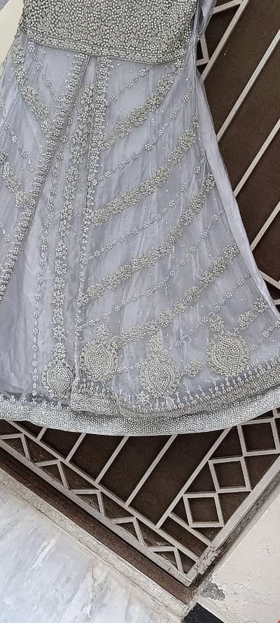 Luxury Navy Blue & Silver Bridal Walima Dress – Worn Once