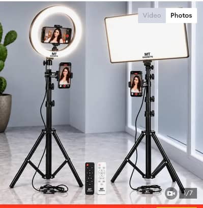 ring light and tripod
