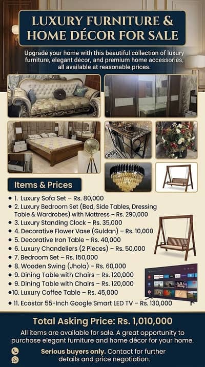 Luxury Furniture & Home Décor for Sale