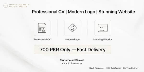 CV Logo Website Design - Bilawal - 700 Rs