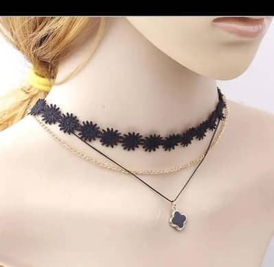Girls Black Choker Necklace