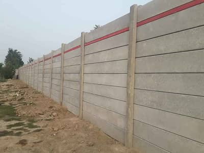 Boundary wall/Precast boundary wall/Girders/slabs/control shed roof