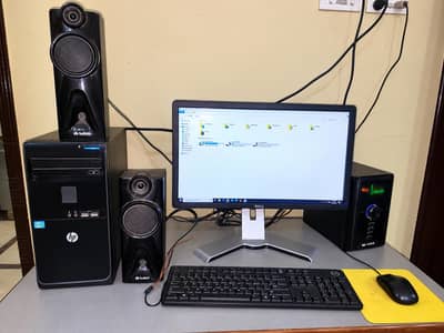 Hp computer and 22inch ips led and speakers