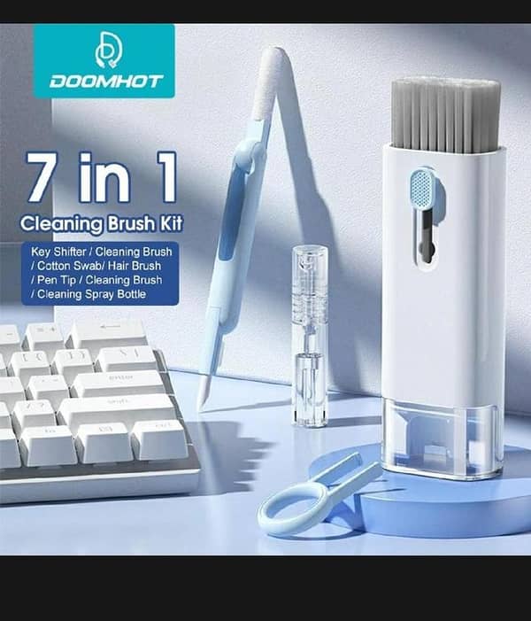 T  Doomhot 7-Piece Keyboard Cleaning Brush Earplug Cleaning Pen / Computer Gap Cleaning Tool Set 7 in 1 Computer Keyboard Cleaning Brush Kit Cleaning Tool Cleaner Keycap Puller Kit