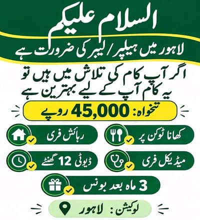 Jobs available In Lahore