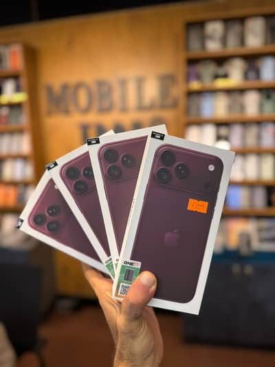 Box Pack Iphone 18 Pro Max 512GB Burgundy 2 Years Warranty Gnext Stock