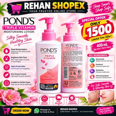 POND'S Triple Vitamin Moisturizing Lotion 400mL – Special Offer