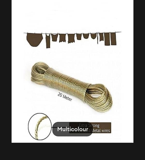 T  Pvc Coated Clothesline Rope Wet Cloth Laundry Rope