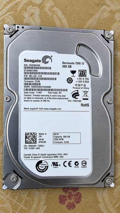 500GB Internal Hard Drive For Sale!