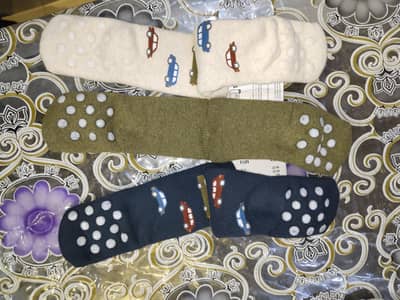 Kids Anti-Slip Cotton Socks – 3 Pairs | C&A Premium Quality