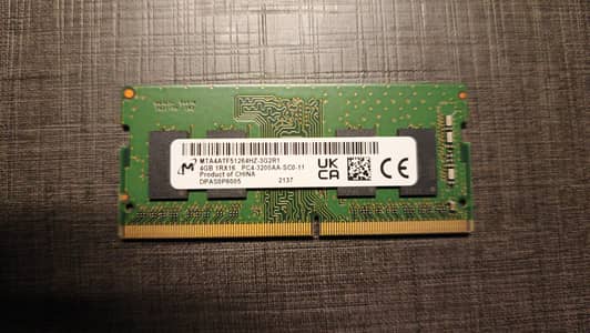 4x4GB DDR4 laptop ram - 3200MHz - Tested working