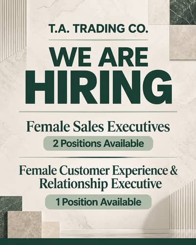 Multiple Staff Required – Sales, Customer Experience & Accountant – 4