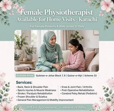 Female physiotherapist for home visit