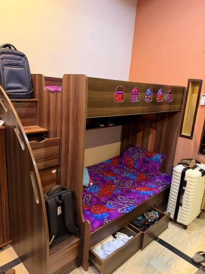 Bunk bed 9.5/10 condition with 2 almost new mattress