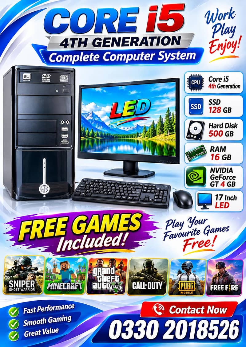 Core i5 4th Gen Complete Computer System 0