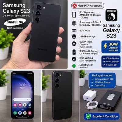 Samsung Galaxy S23 5G | 10/10 Condition | Non-PTA | 30W Charger & Box