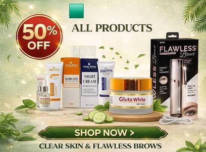 Gluta White + Flawless Brows Combo - Clear Skin & Flawless Brows