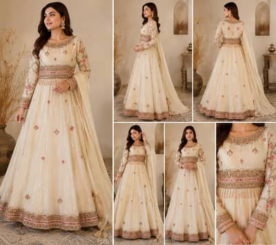 Beautiful Handmade Luxury Maxi with Adda & dabka Work
