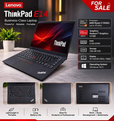 Lenovo Thinkpad E14 | Ryzen 5 5500U | 8GB 256 SSD | 4GB Graphics Card