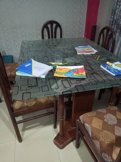 6chairs glass top