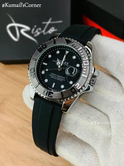 Rolex Black Submariner Watch For Men