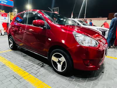 Mitsubishi Mirage 2014/2016 Automatic Red, Genuine 188k km, 2nd Owner