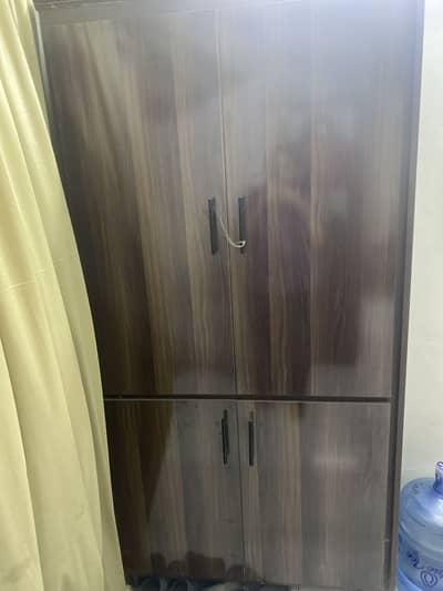 Two door shelf for kitchen items