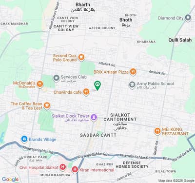 26.2 Marla Plot For Urgent Sale Double Barrier Near Chawinda Ground Ghazi Road Sialkot Cantt