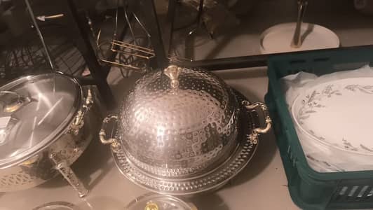 Premium hammered silver money Mandi platter/ Dome Dosh