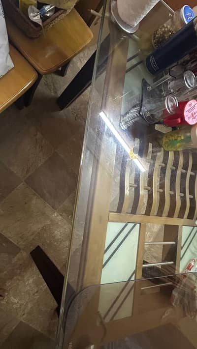 Wood dining table 6 seater