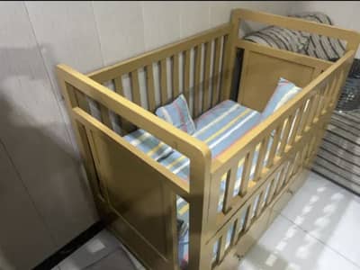 Baby Cot with 2 Storage Drawers