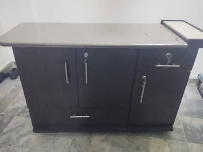 Iron Table with Cabinets