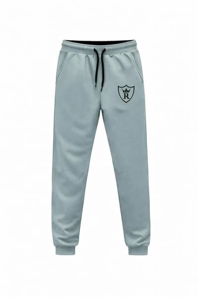 Men's Grey Zipper Tracksuit Slim Fit Fleece Winter
