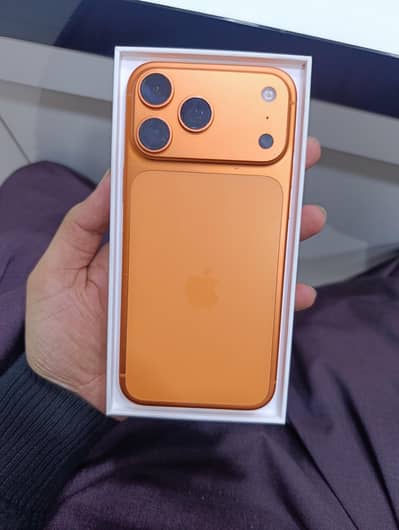 17 Pro Max non pta jv with Box 256 Gb orange