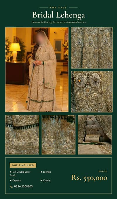 ROYAL DESIGNER  BRIDAL DRESS FOR SALE , Size  M