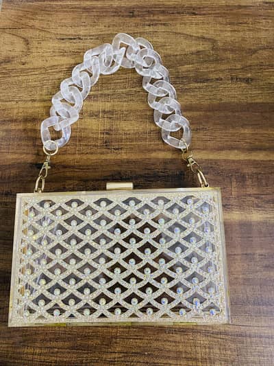 Acrylic women clutch