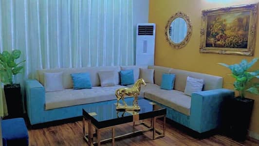 7 Seater Designer look L shape Sofa two tone